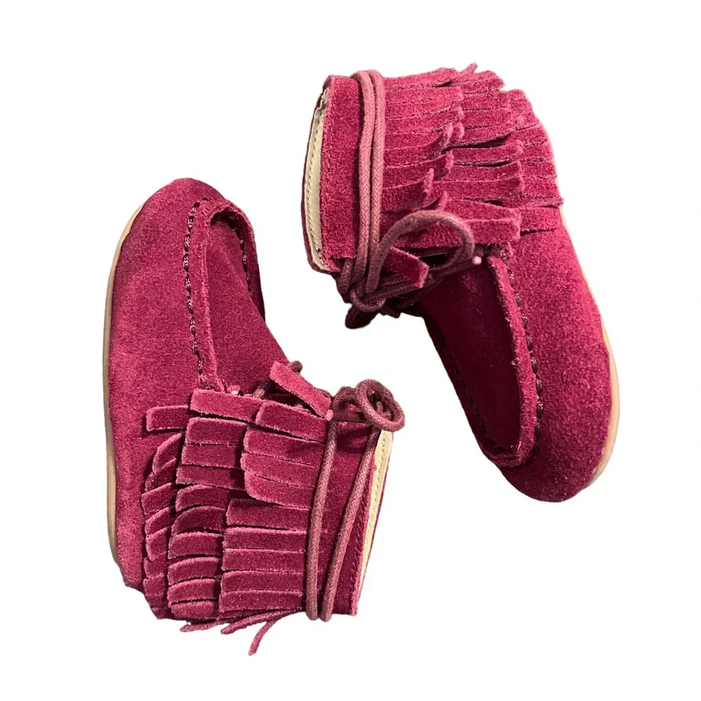 Your Tay Aspen Fringe Leather Moccasins Booties